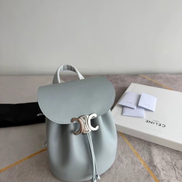CELINE Bonnie flip cover magnetic buckle closure drawstring backpack - Picture 1 of 6